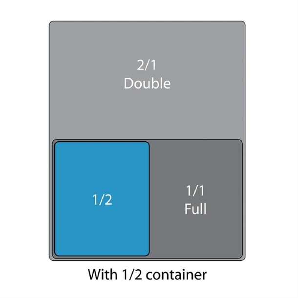 Vogue Polycarbonate 1/2 Gastronorm Container 65mm Black u458