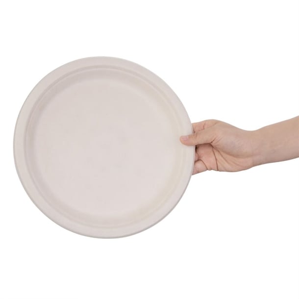 Fiesta Compostable Bagasse Round Plates Natural Colour (50 Pack) p_fc546