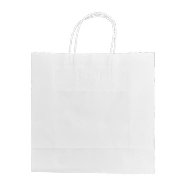 Fiesta Recyclable Twist Handle White Paper Bags Small (250 Pack) hy761