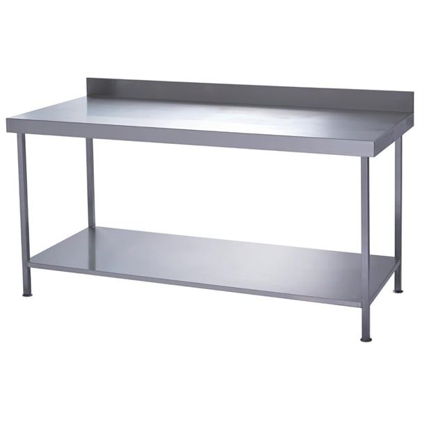 Parry Fully Welded Stainless Steel Wall Table with Undershelf 600(D)mm p_dc608