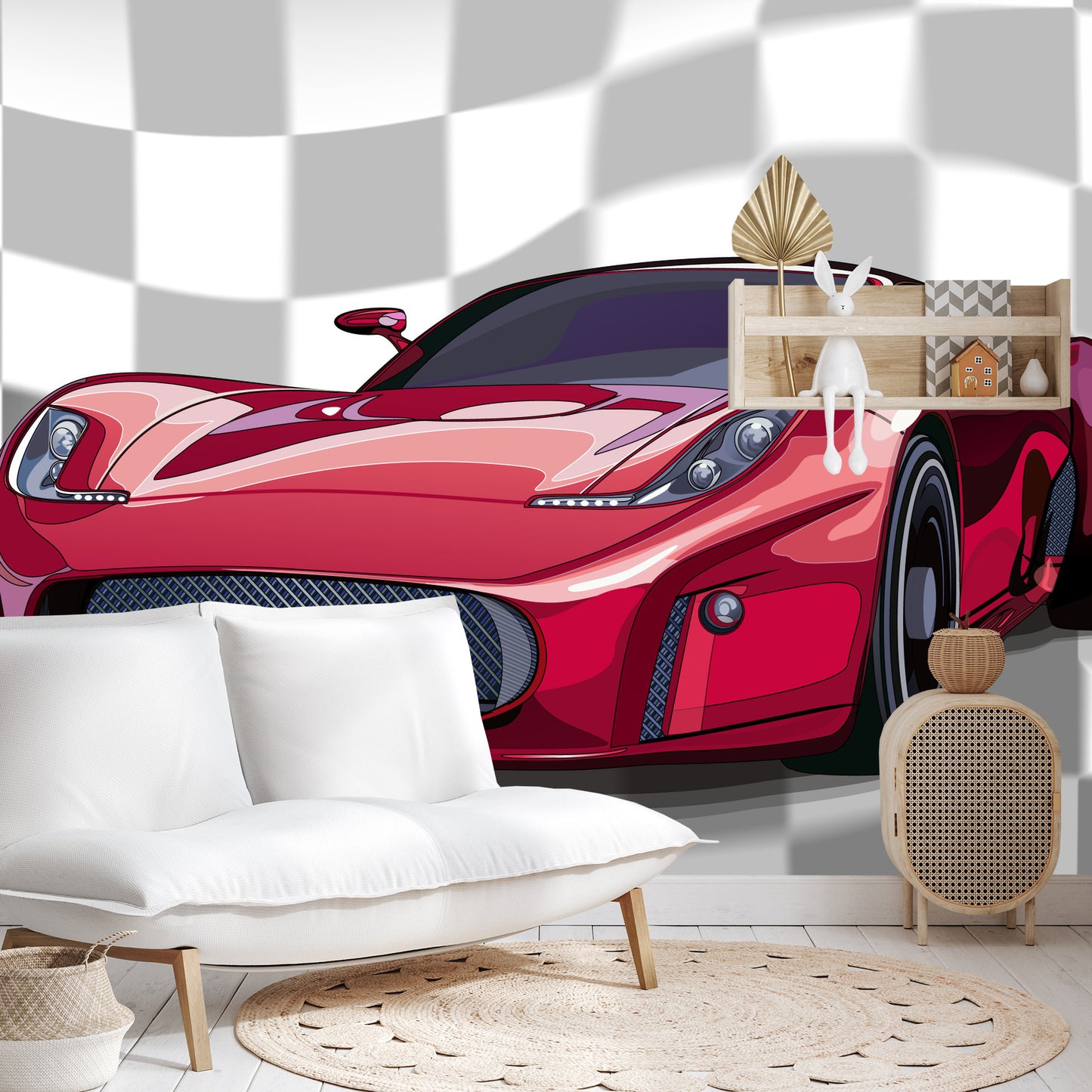 Photomural Sports Red Car