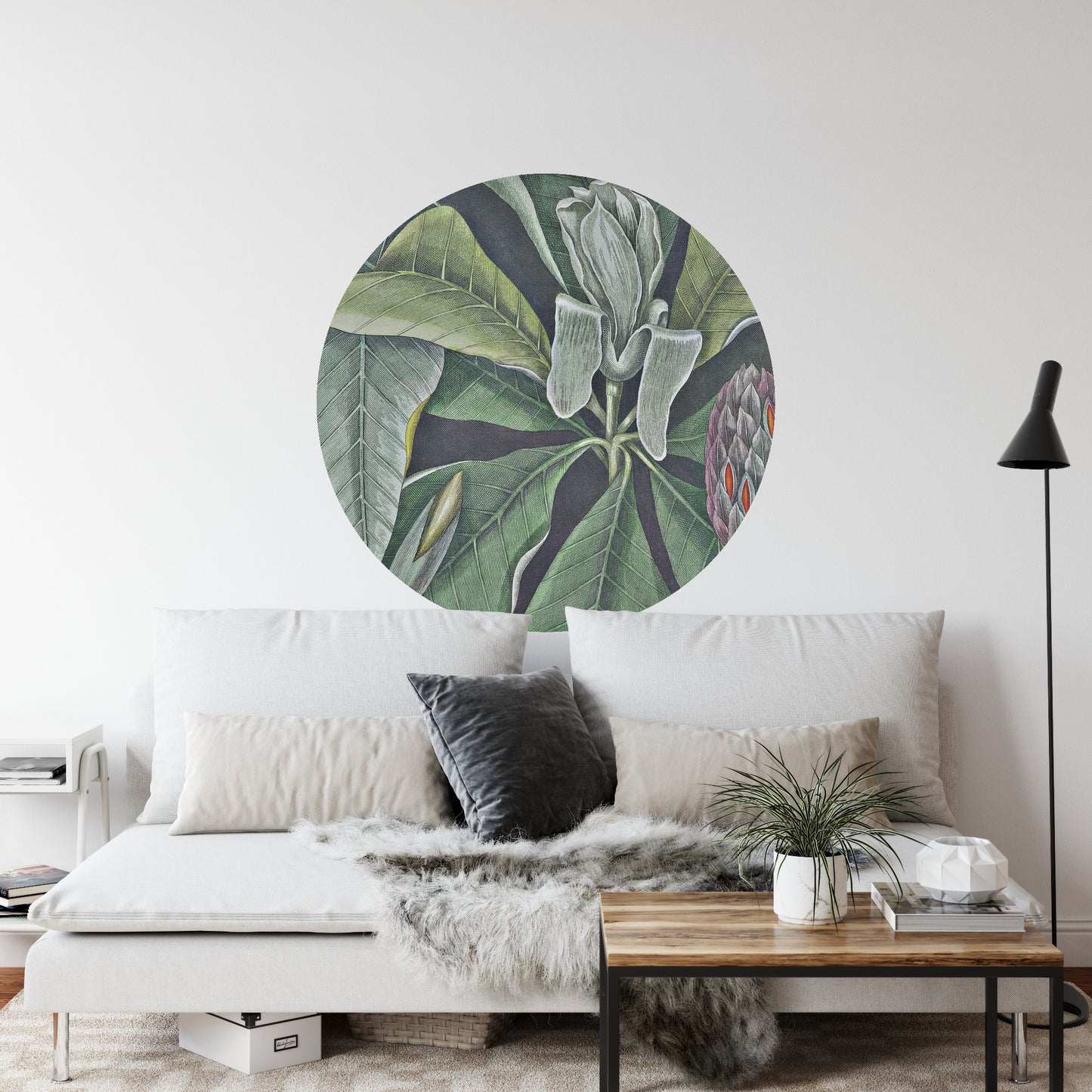 Circular Mural Vintage Botanicals Vi