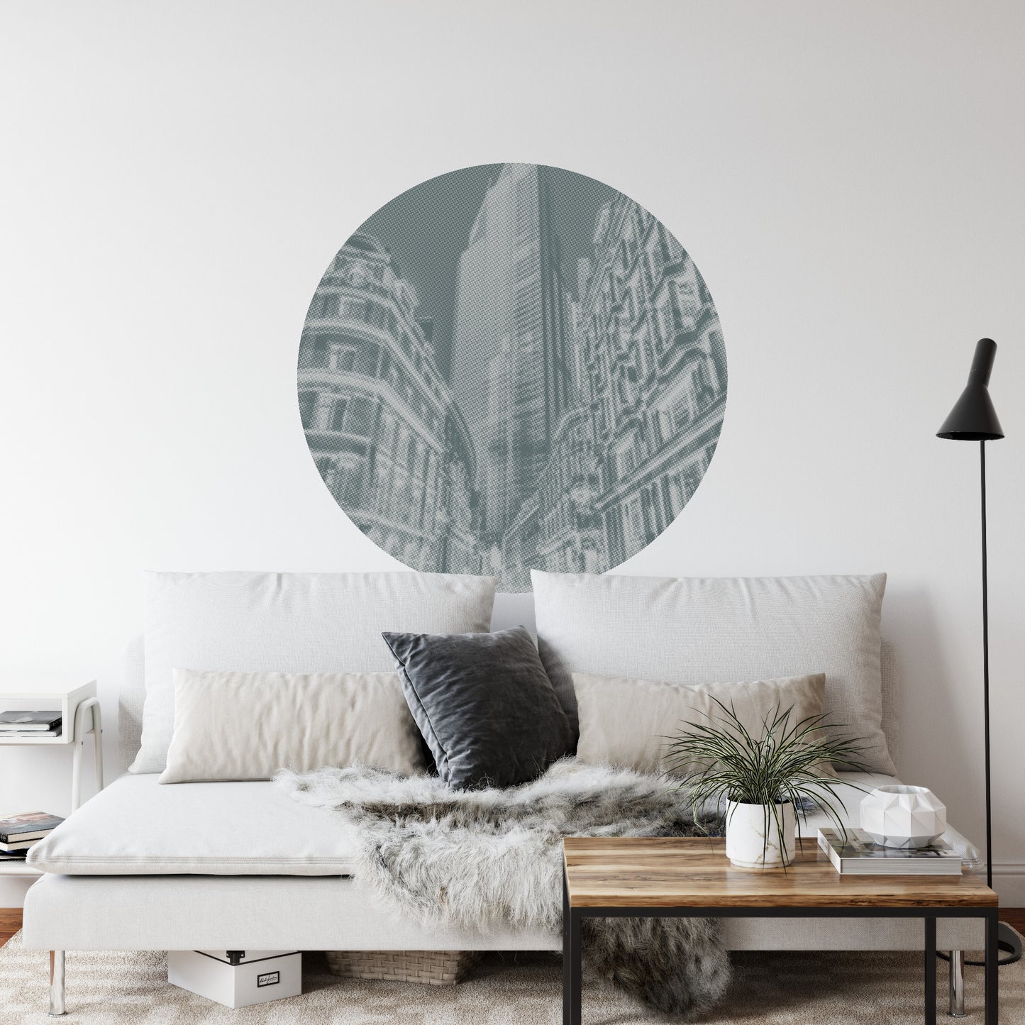 Circular Mural London Halftone