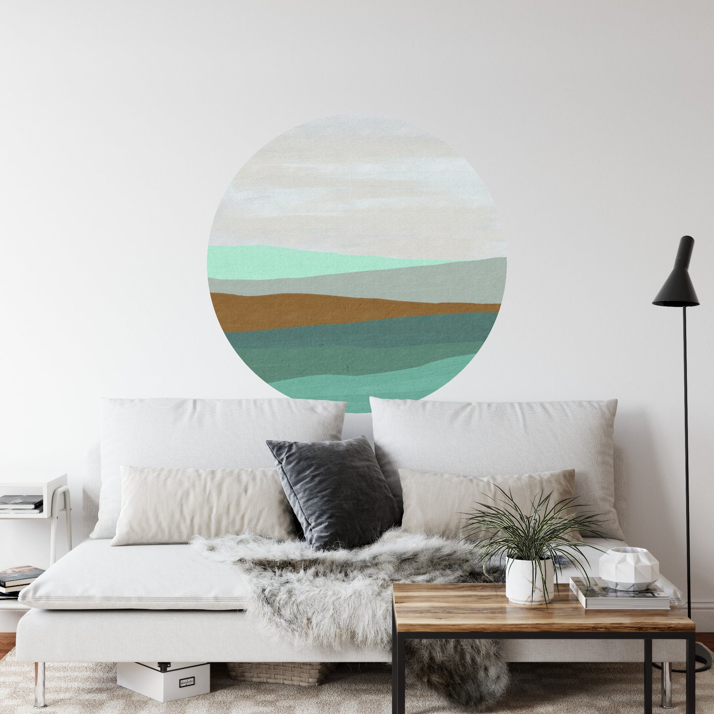 Circular Mural Coastal Layers