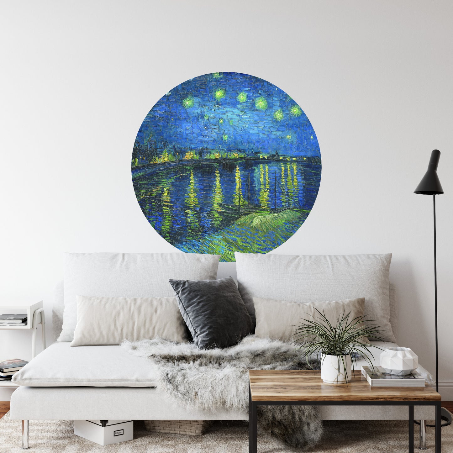Circular Mural Starry Night