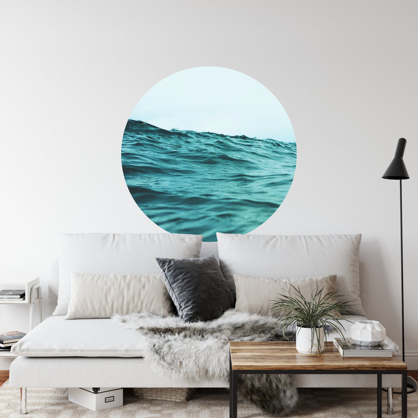 Circular Mural Between The Waves