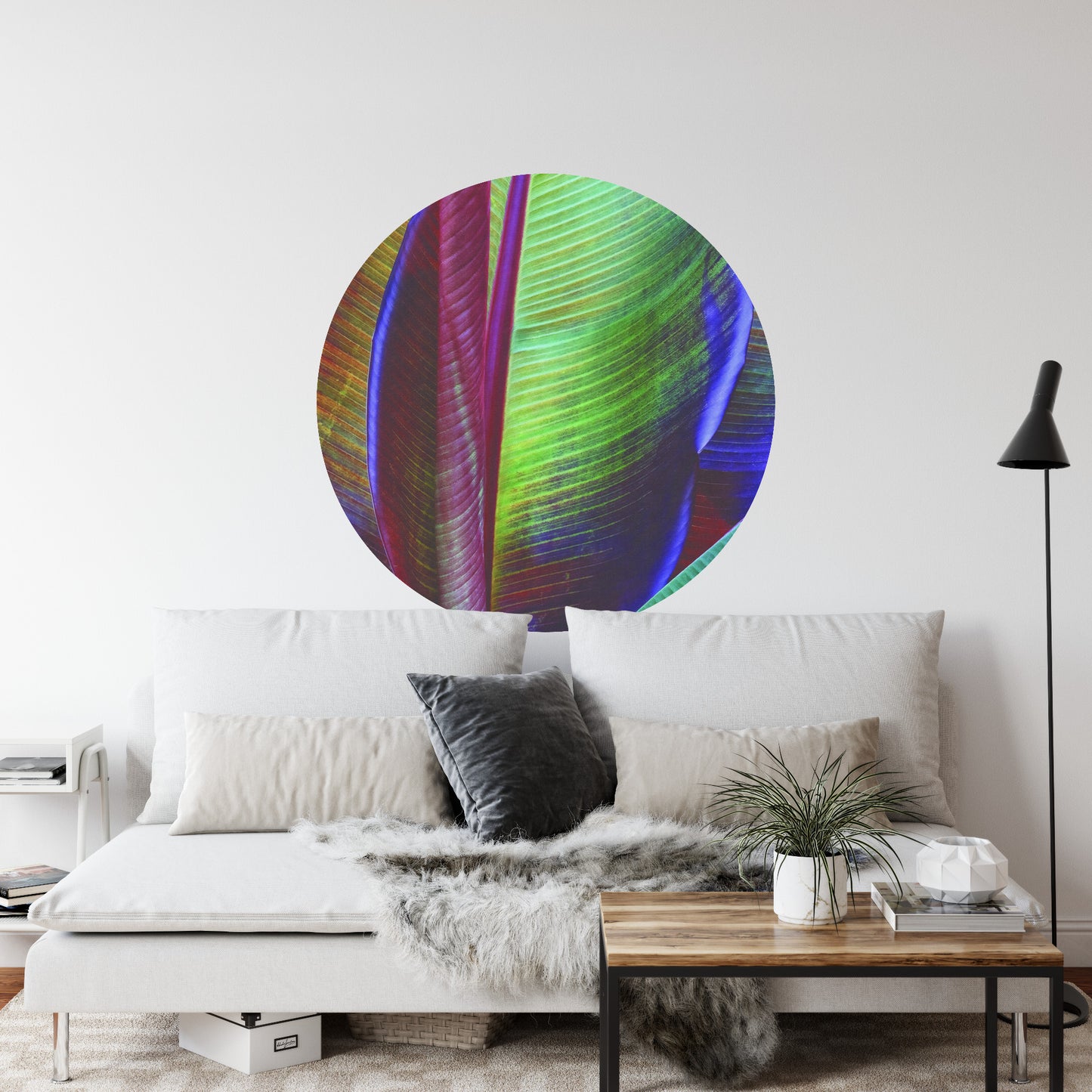 Circular Mural Banana Leaf By François Casanova