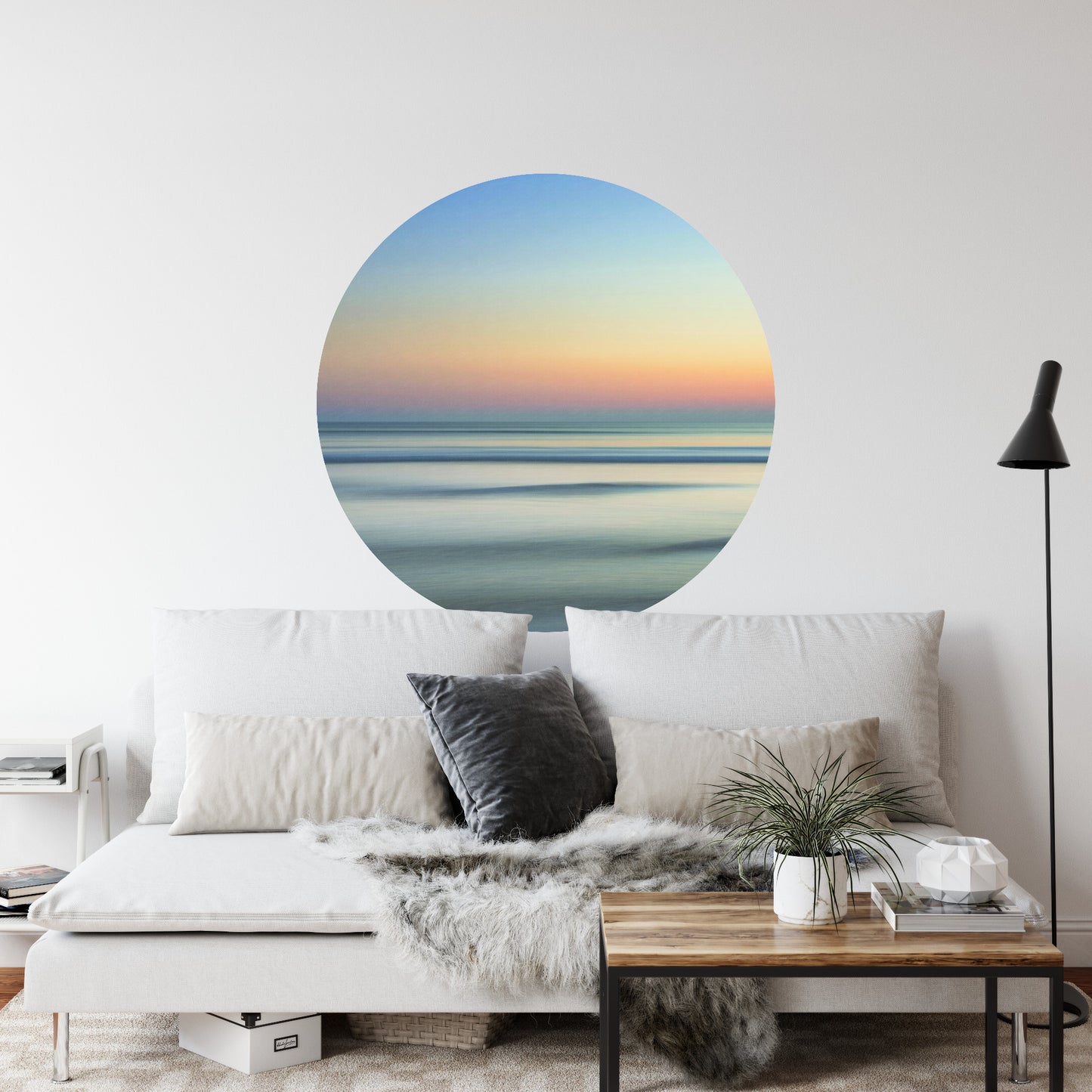 Circular Mural Ombregraphic Sunset