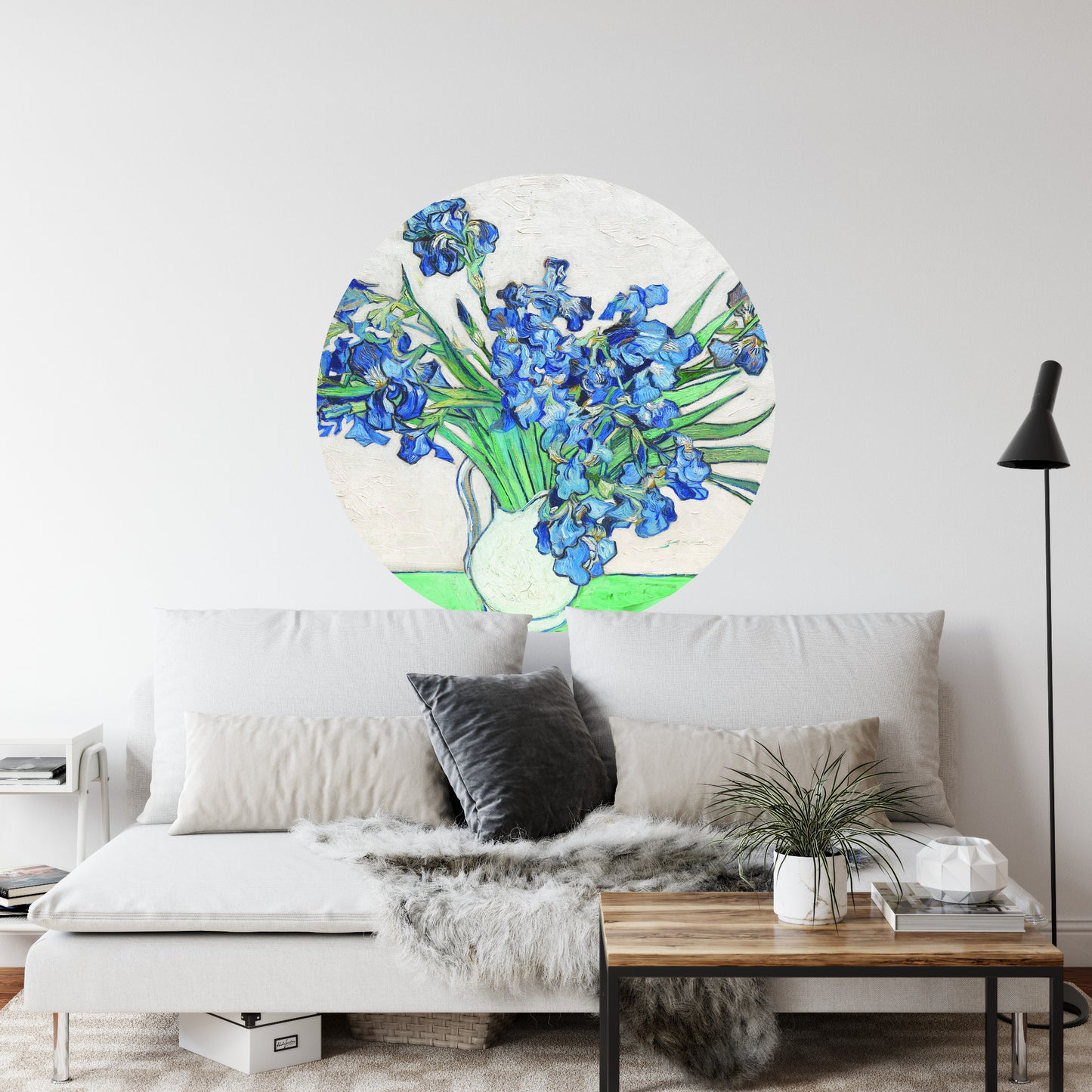 Circular Mural Irises