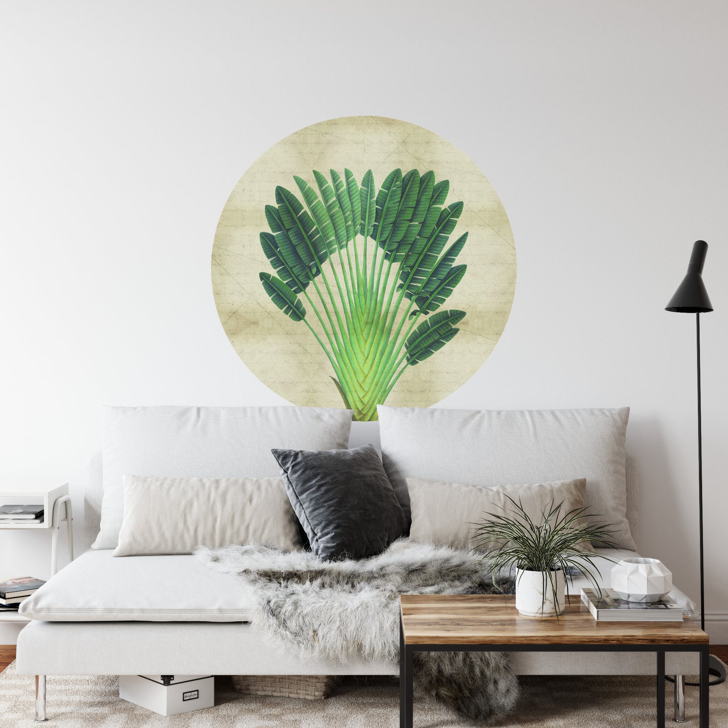 Circular Mural Tropical Botanicals Ii
