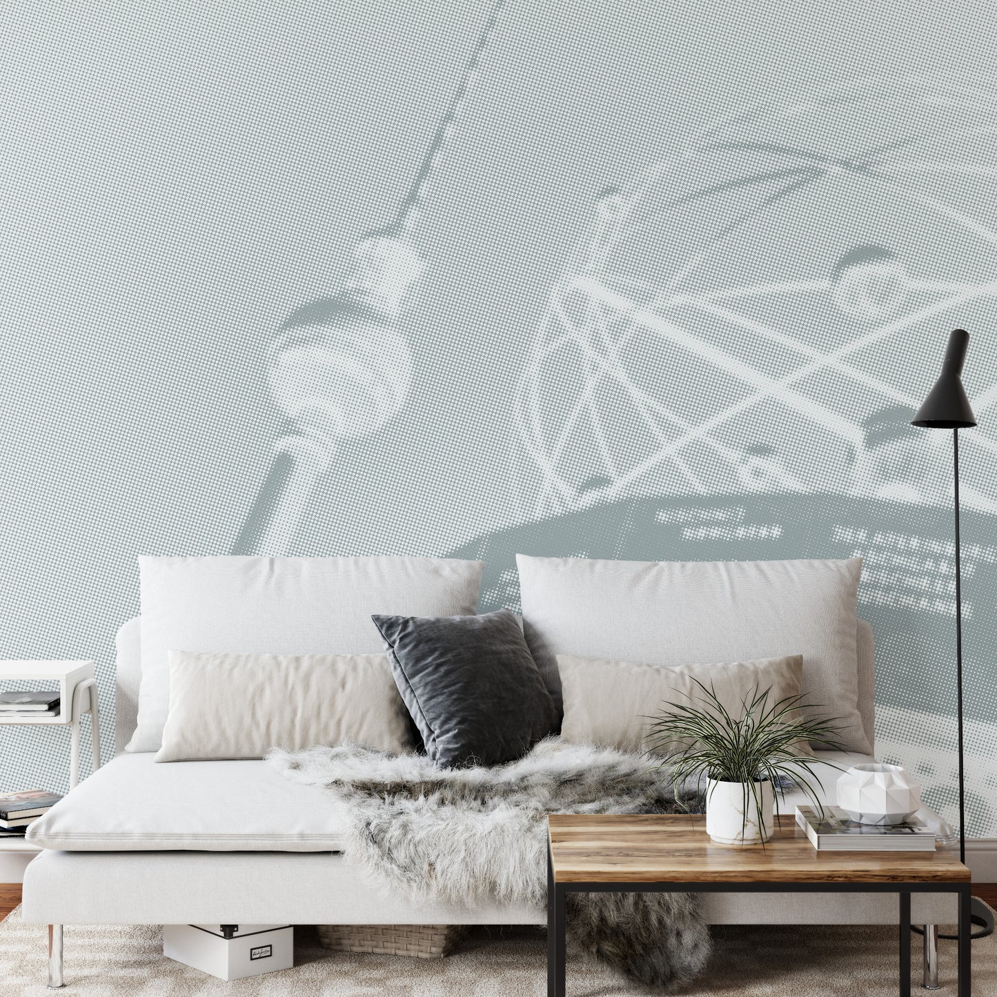 Square Wallmural Berlin Halftone
