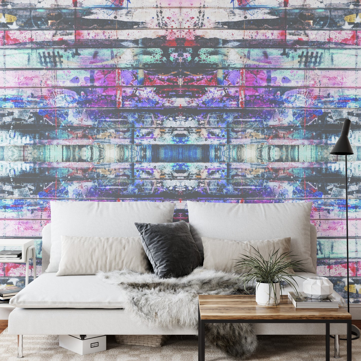 Square Wallmural Urban Kaleidoscope