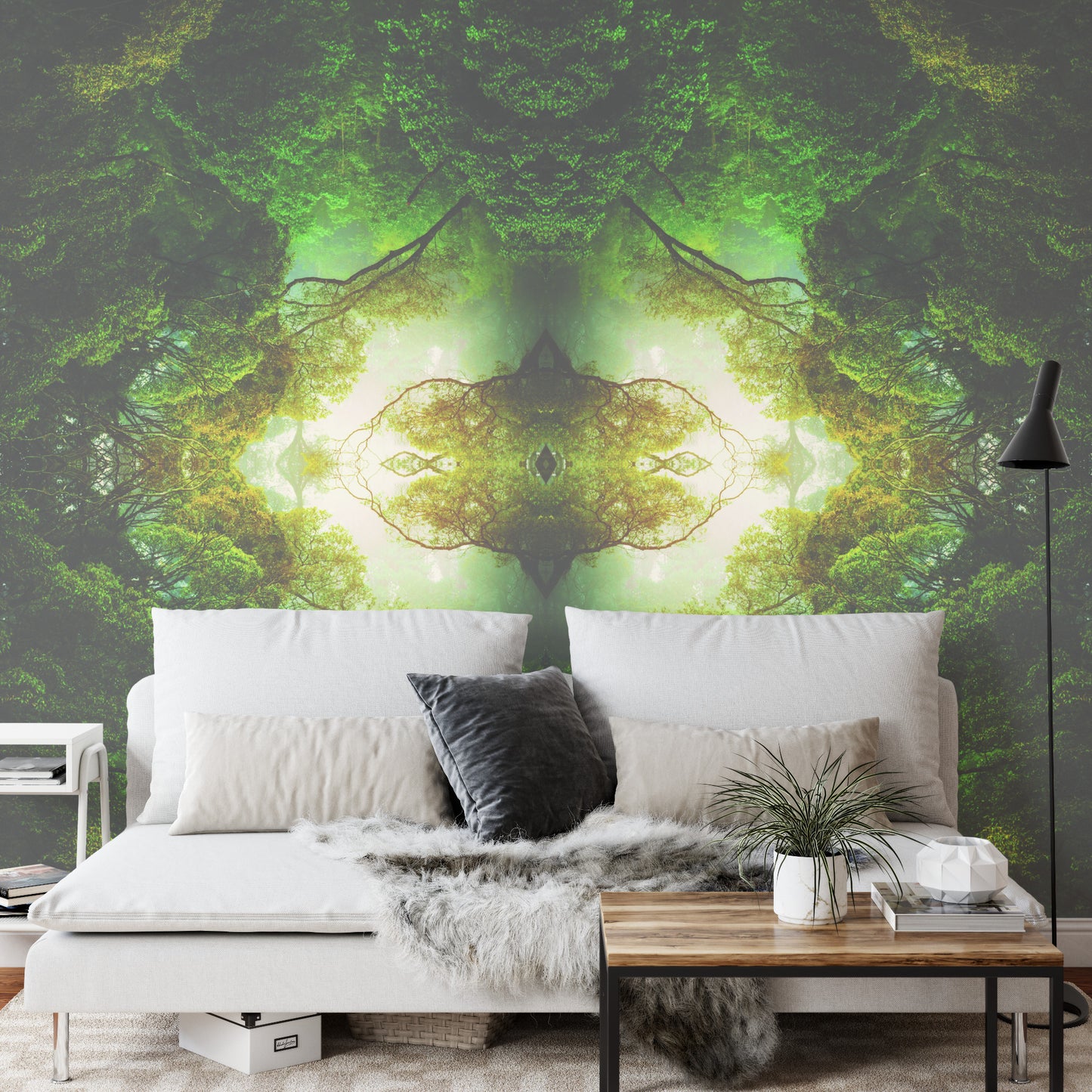 Square Wallmural Forest Depths