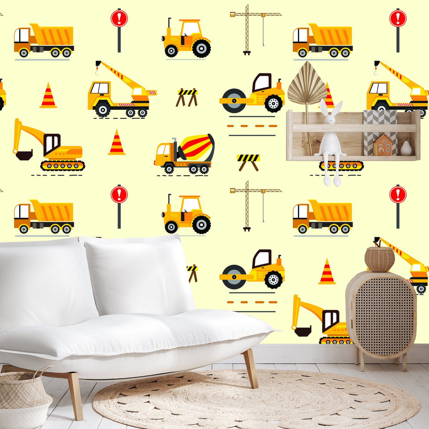 Photomural Excavators And Dumpers