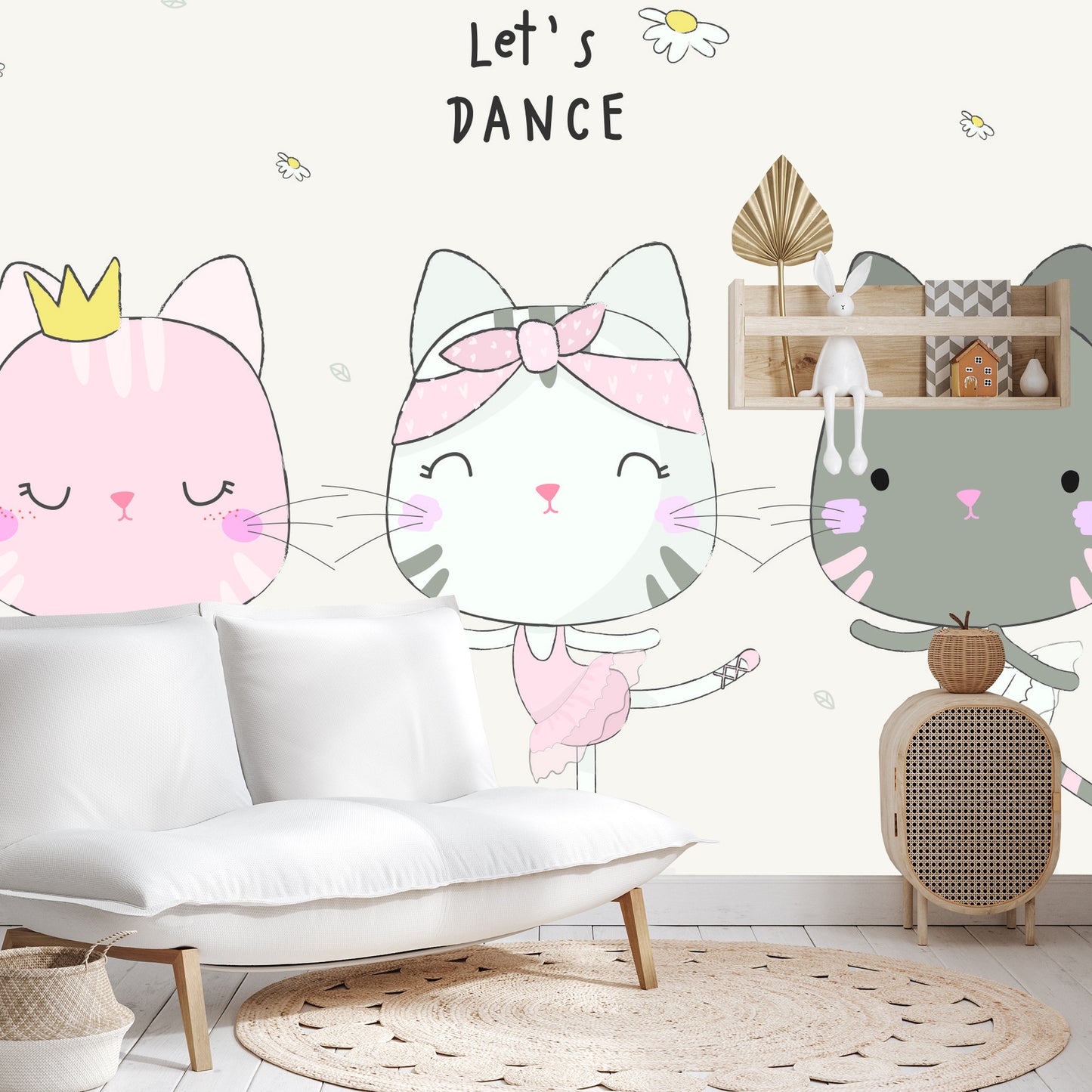 Photomural Dancing Cats