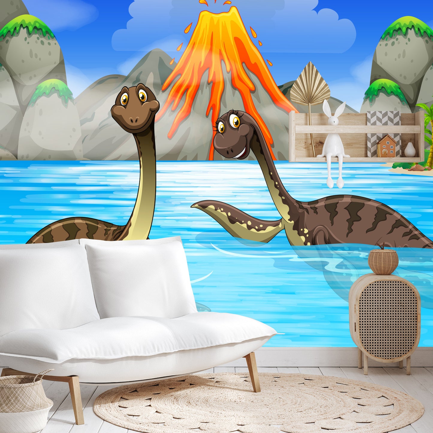 Photomural Dinosaurs In The Water