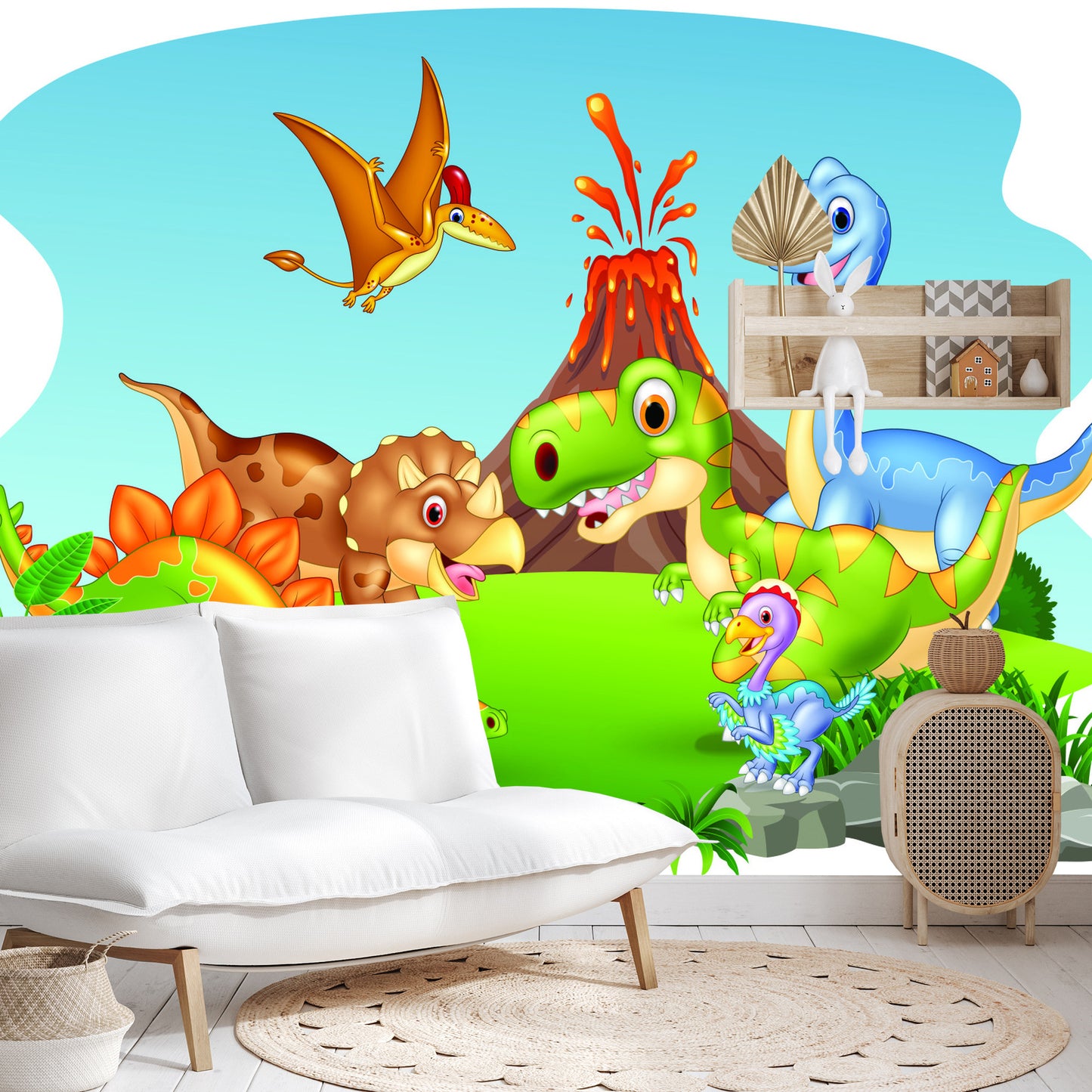 Photomural Happy Dinosaurs