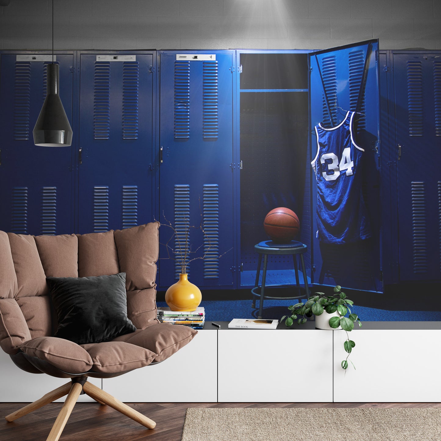 Photomural Basketball Team Cloakroom