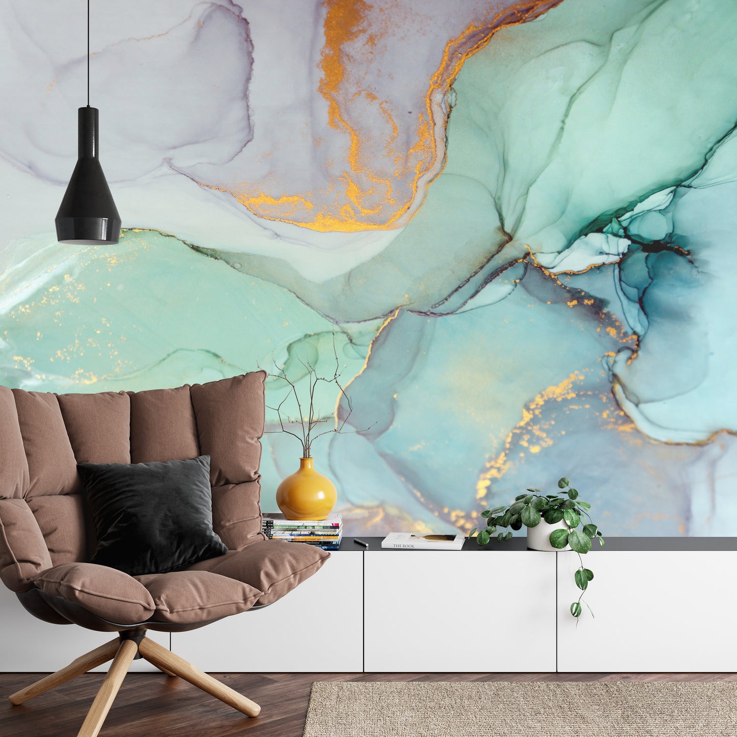 Photomural Coloured Ornamental Marble