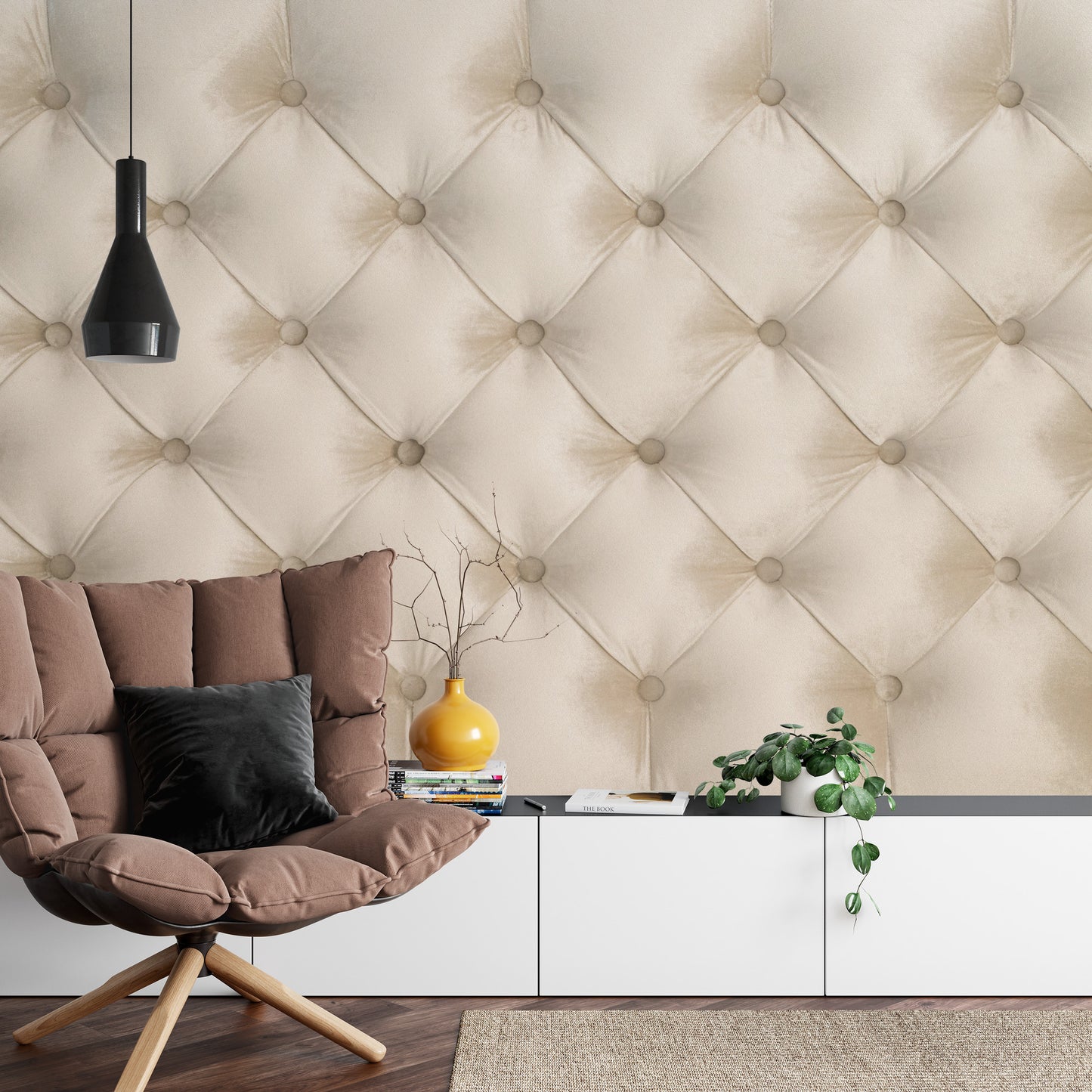 Photomural Quilted Beige