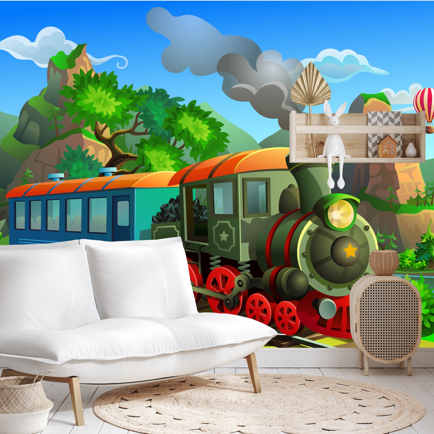 Photomural Train And Landscape