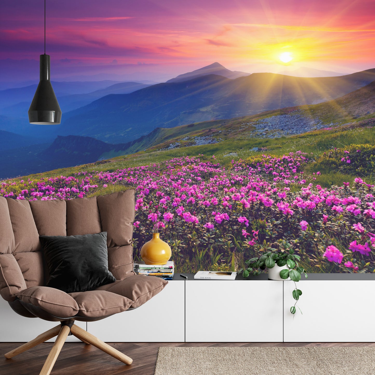 Photomural Landscape Flowers