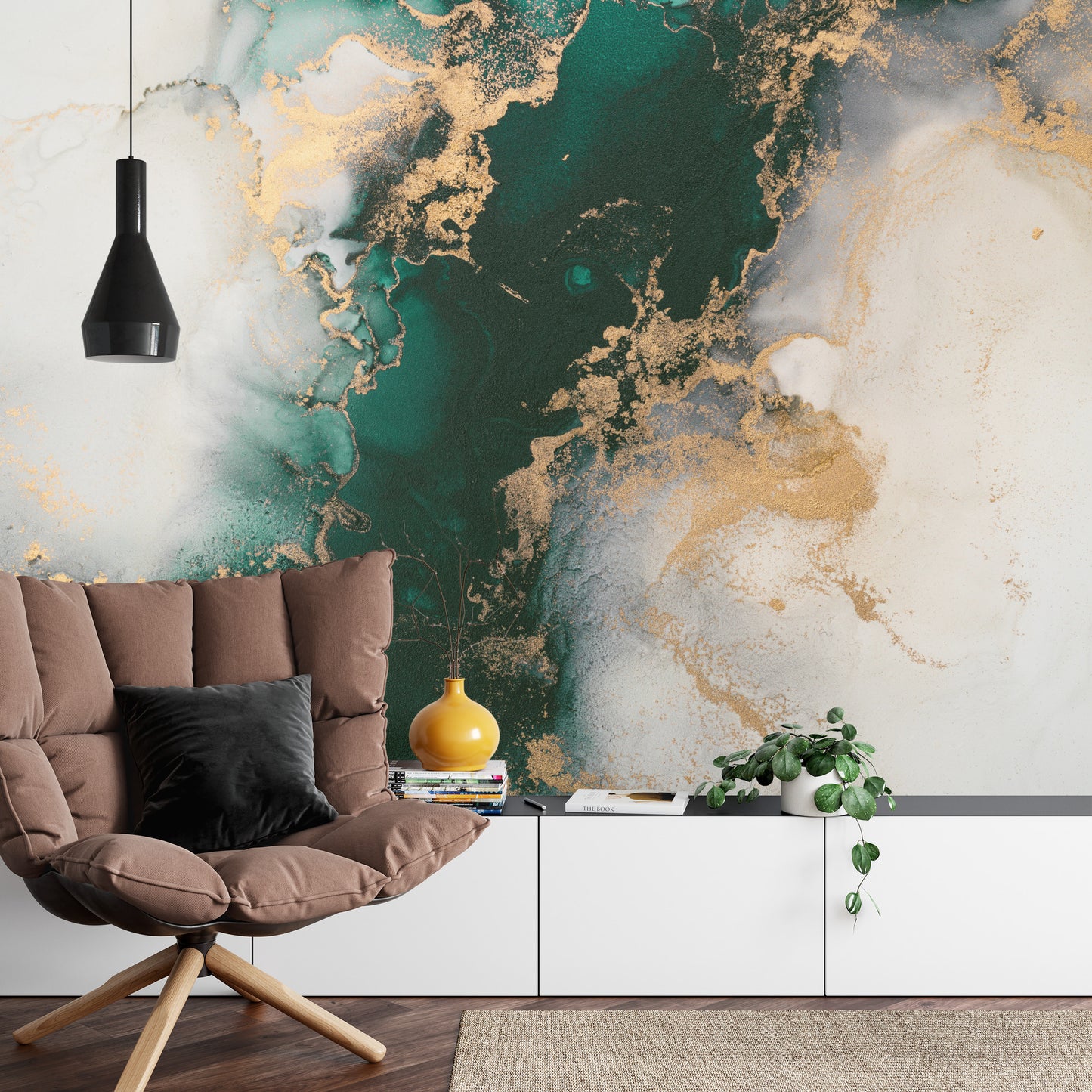 Photomural Marble Ink Abstract Art From Exquisite Original Painting For Abstract Background . Painting Was Painted Pattern Of Ombre Alcohol Ink .