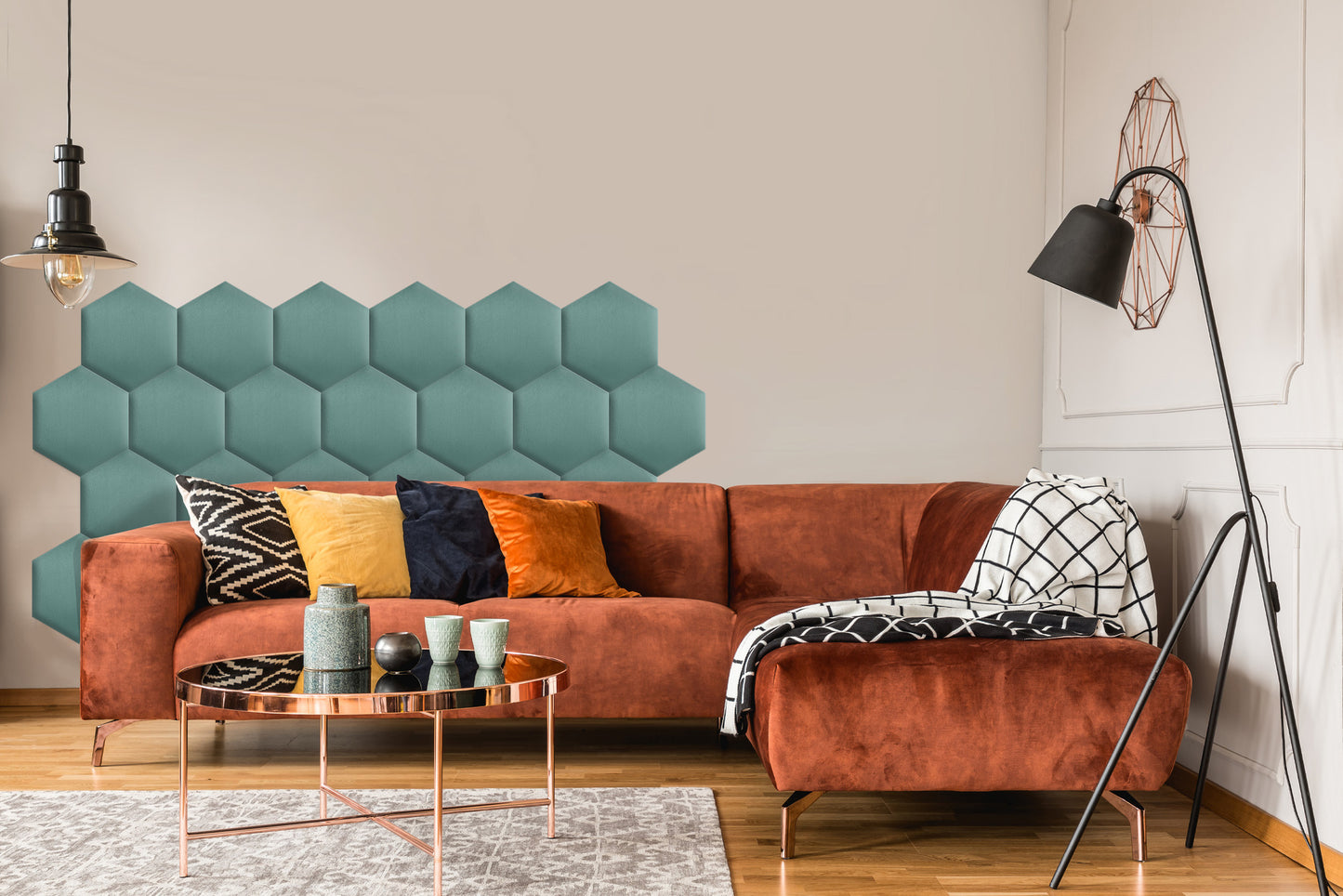 Upholstered Panel Sea Green