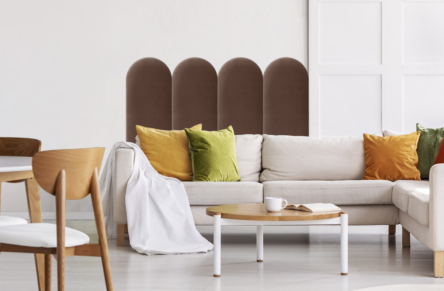 Upholstered Panel Brown 30cm