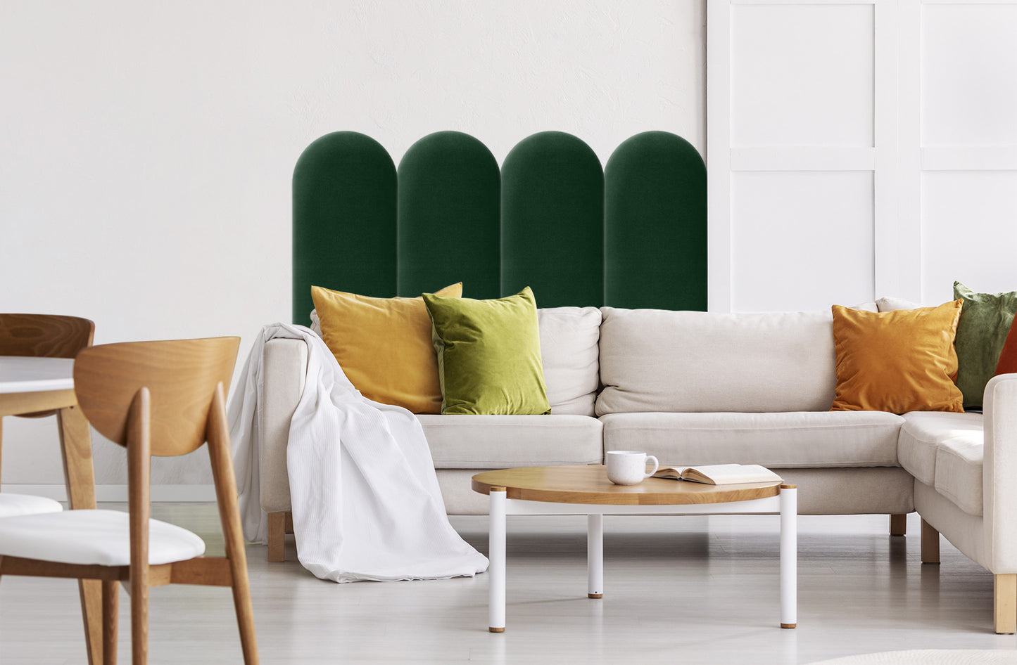 Upholstered Panel Bottle Green 30cm