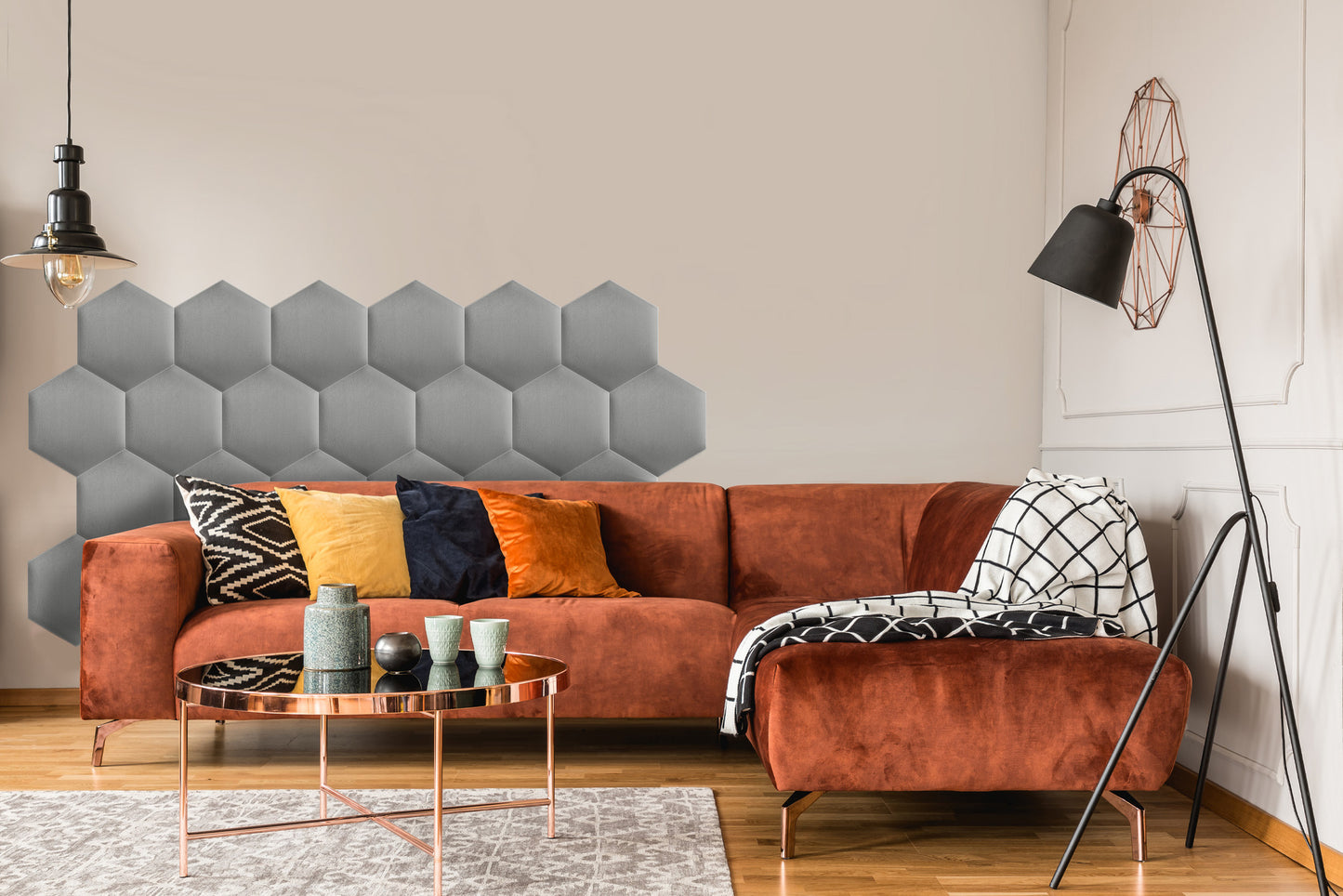 Upholstered Panel Light Grey