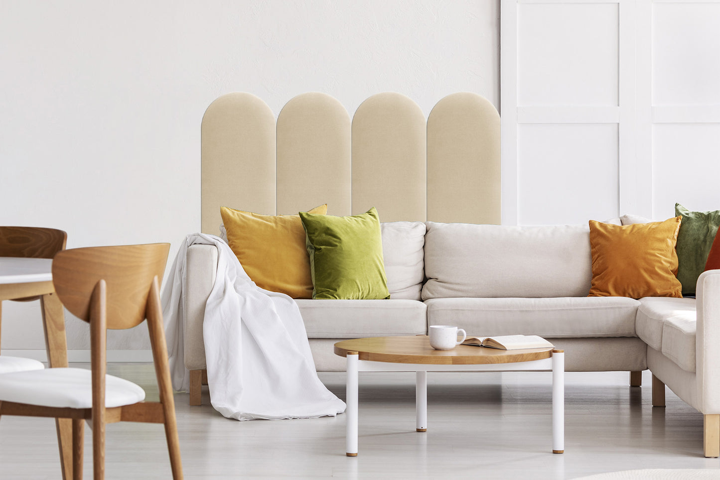 Upholstered Panel Creamy 30cm