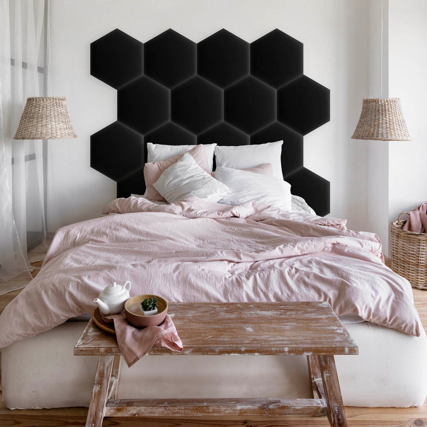 Upholstered Panel Eco Leather Black