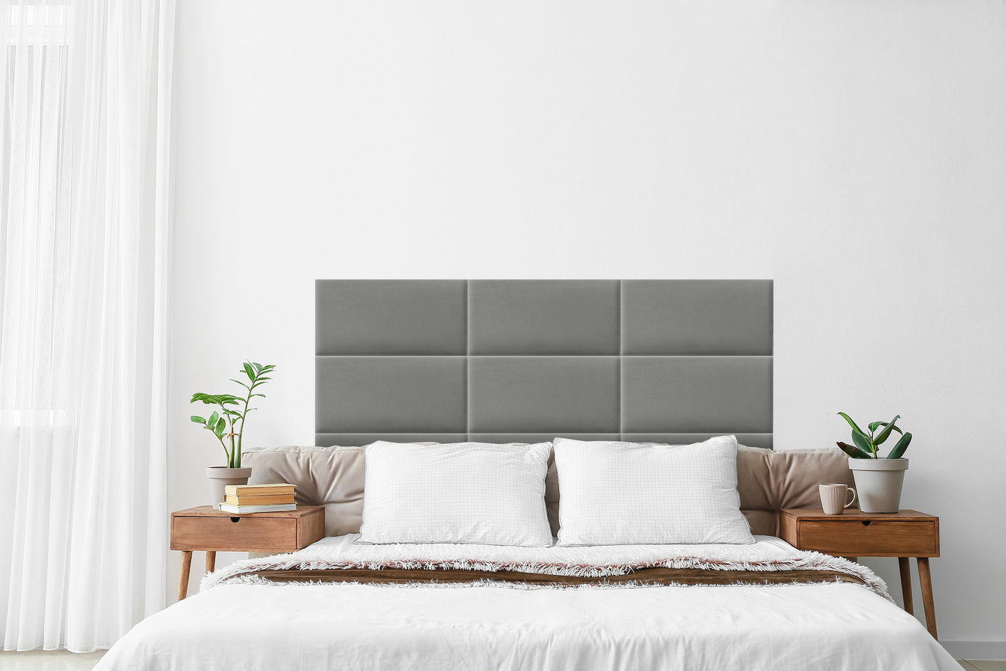 Upholstered Panel Light Grey