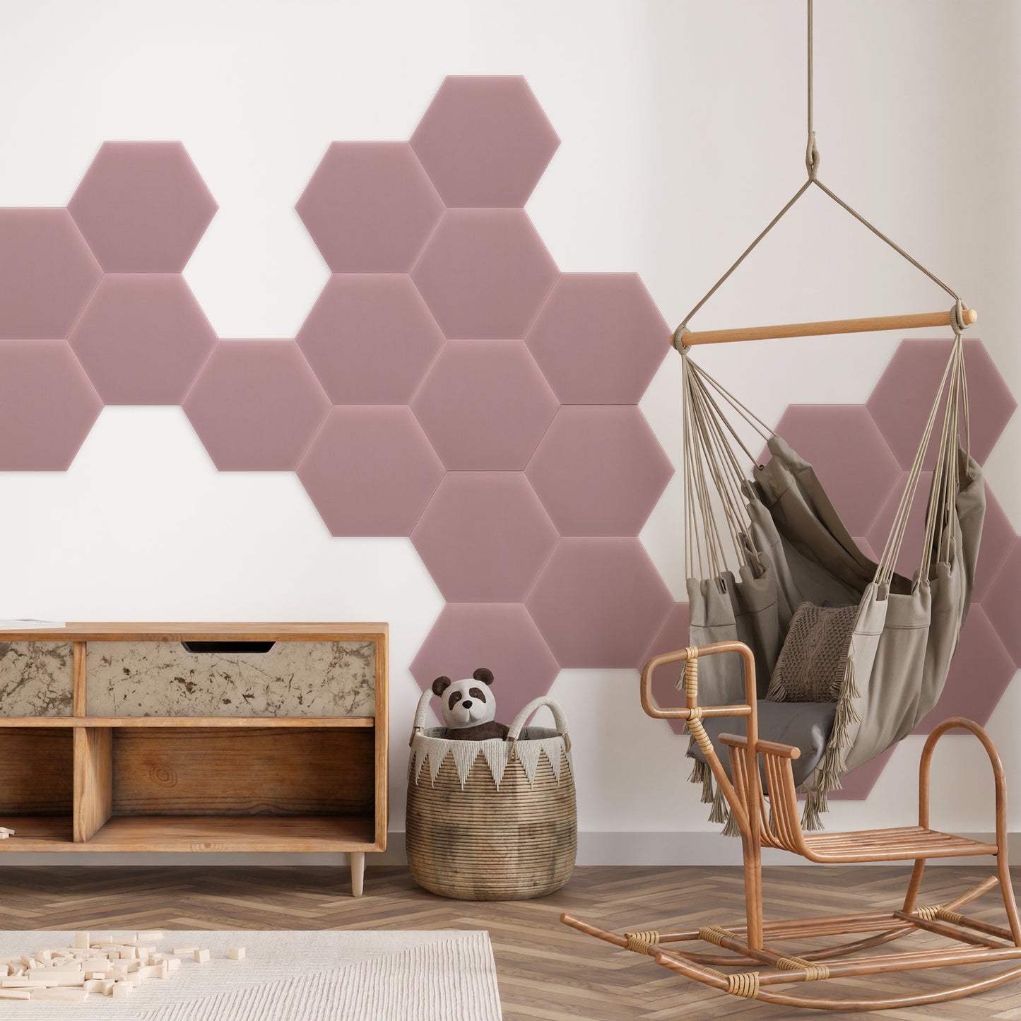 Upholstered Panel Magic Velvet Pink