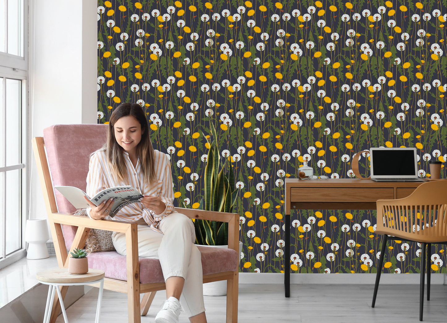 Wallpaper Blooming Dandelions