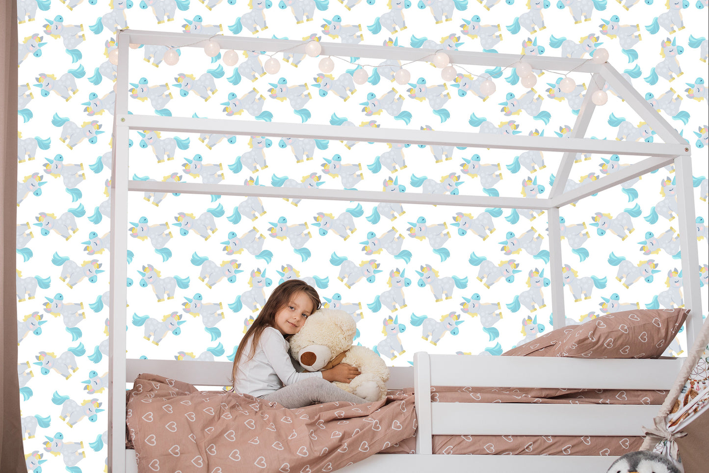 Wallpaper For Children - Sleeping Unicorns