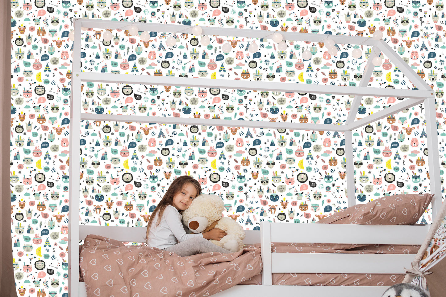Wallpaper For Girl Colorful Flowers Animals