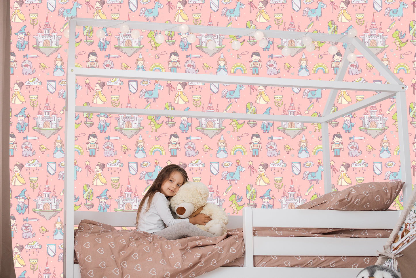 Wallpaper Fairy Tales Rainbow Princess For Children's Room