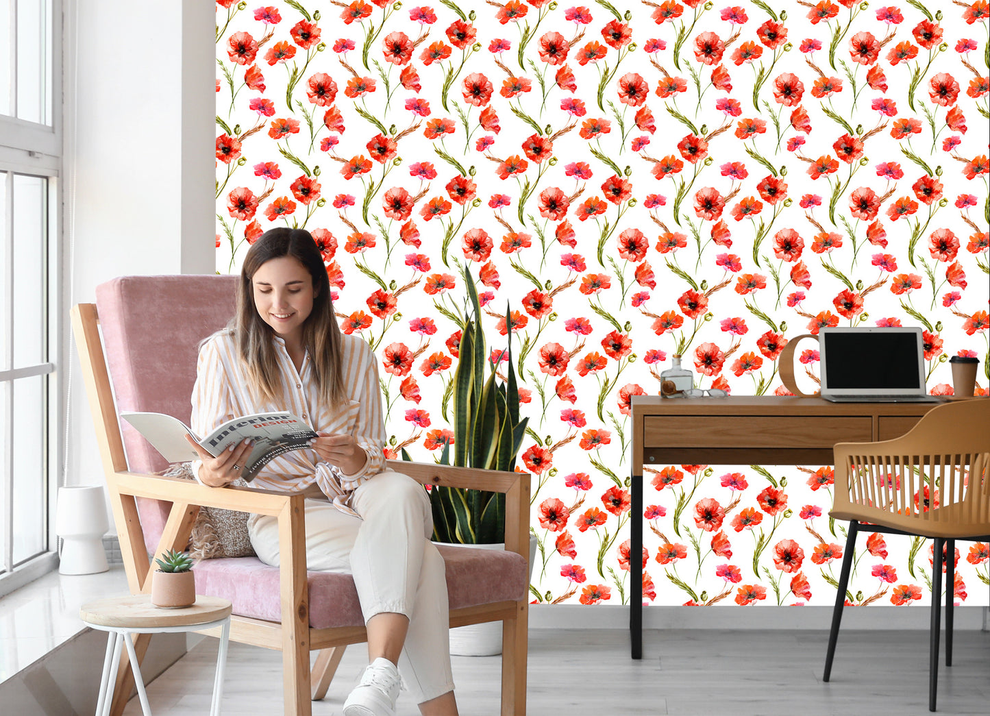 Wallpaper Blooming Poppies In The Cereal