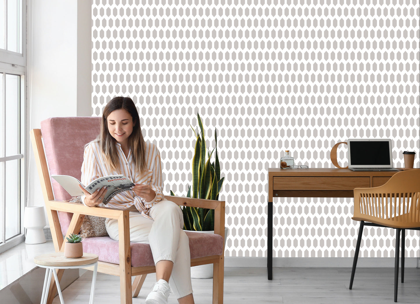 Wallpaper Modern Geometric Pattern