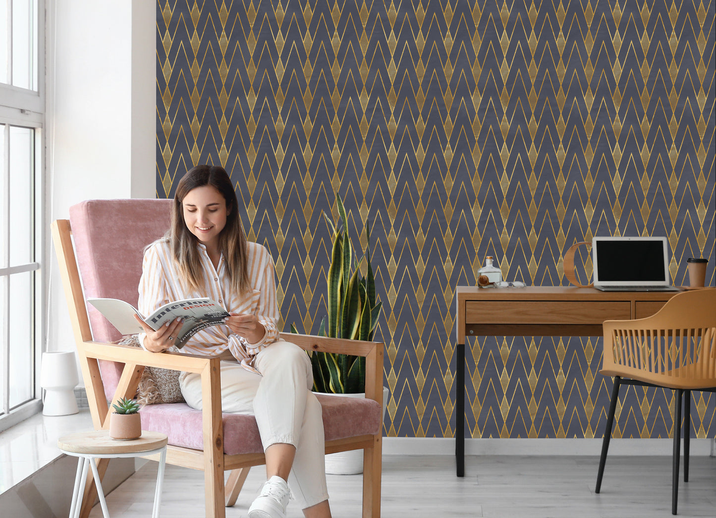 Wallpaper Modern Geometric Pattern