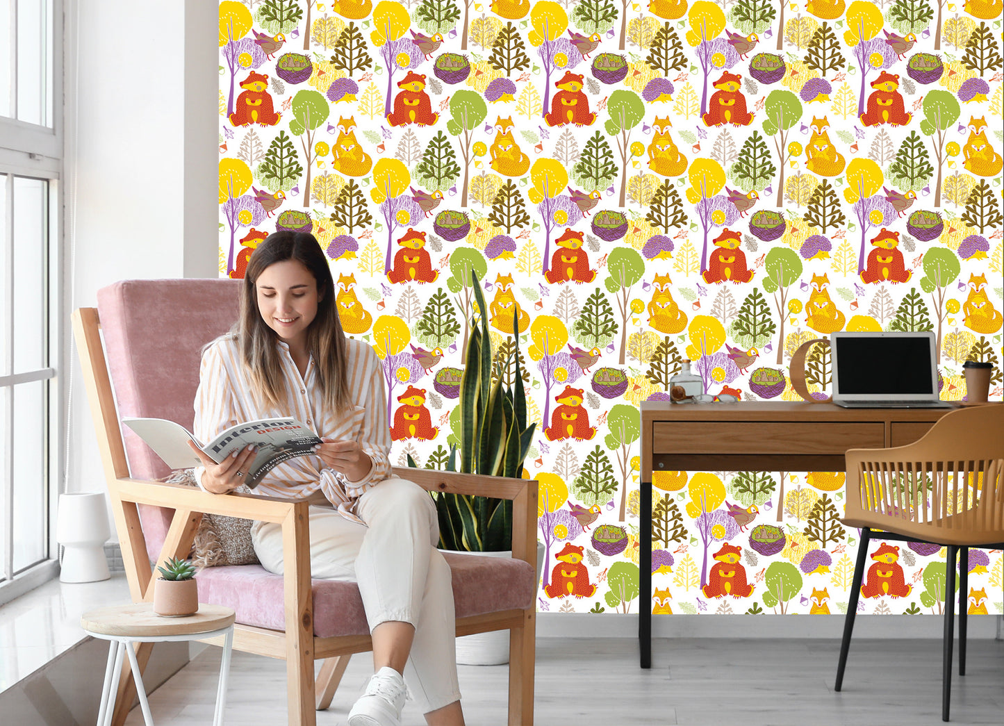 Wallpaper For Children - Happy Forest Animals