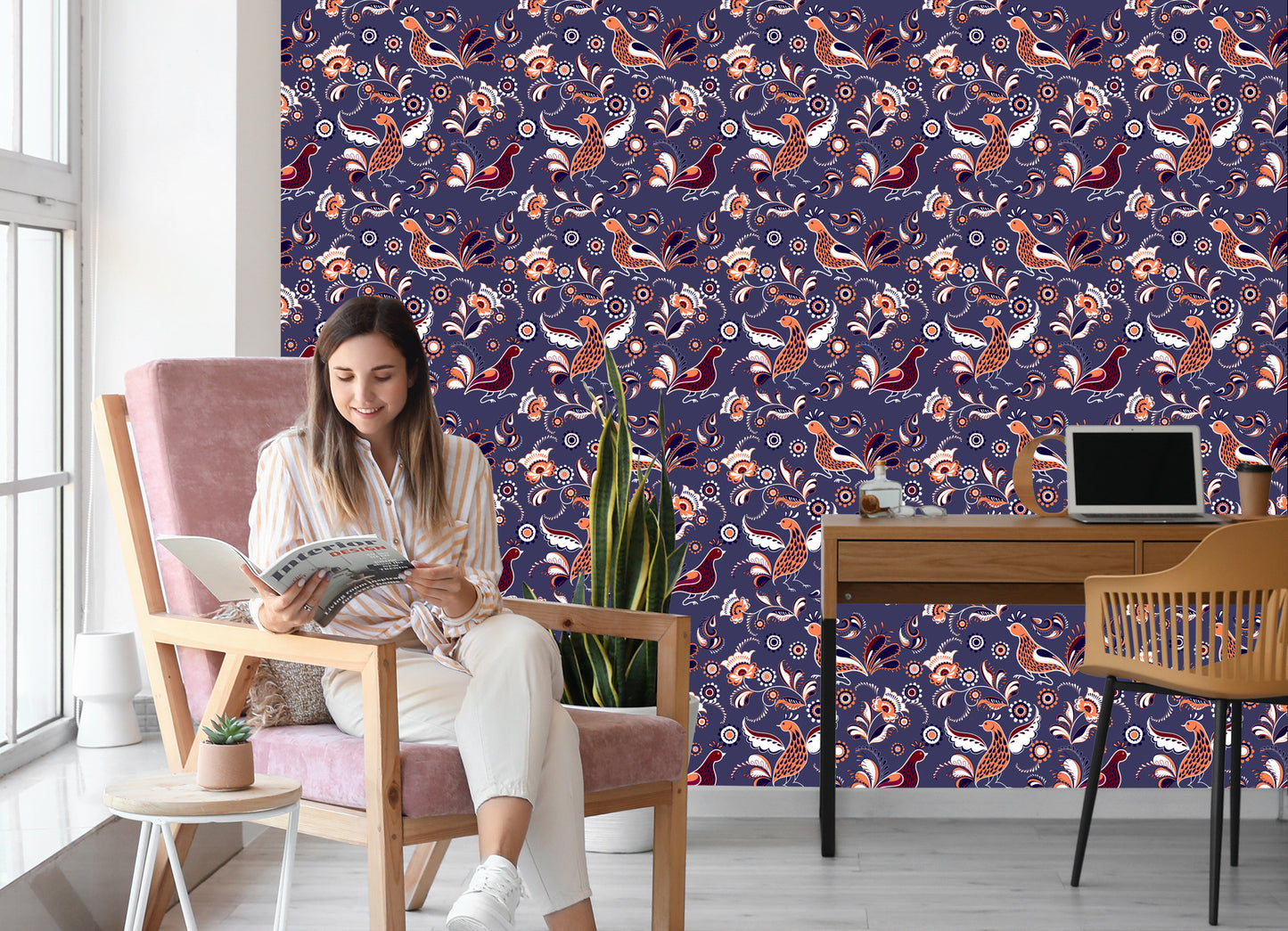 Wallpaper Plants And Birds
