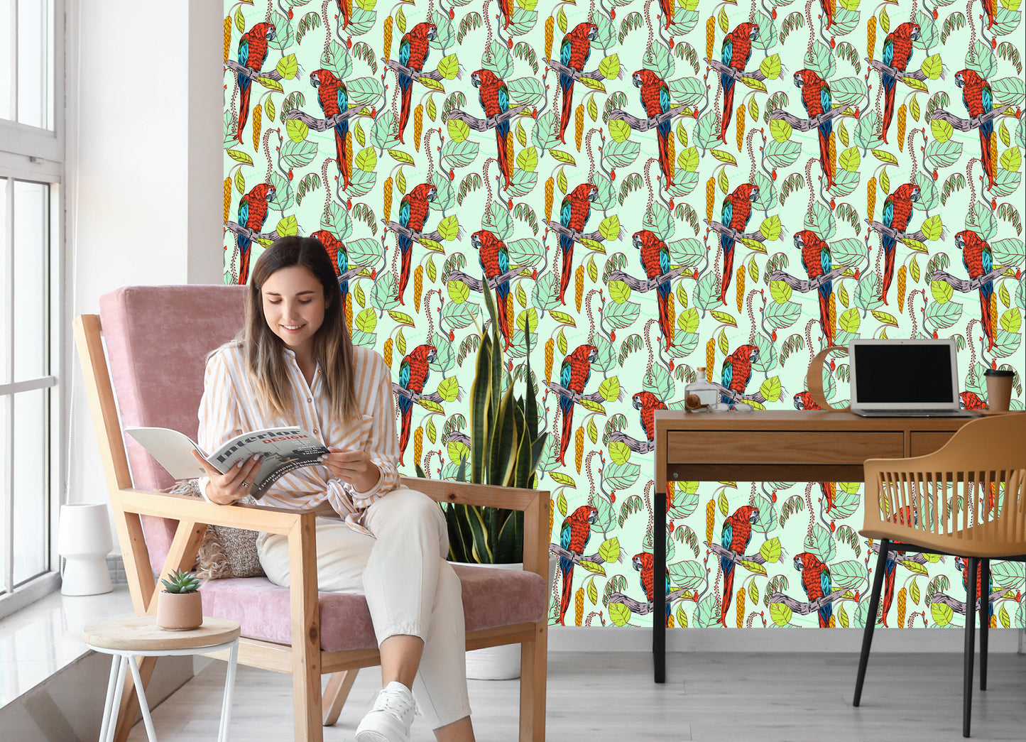 Wallpaper Beautiful Colorful Parrots