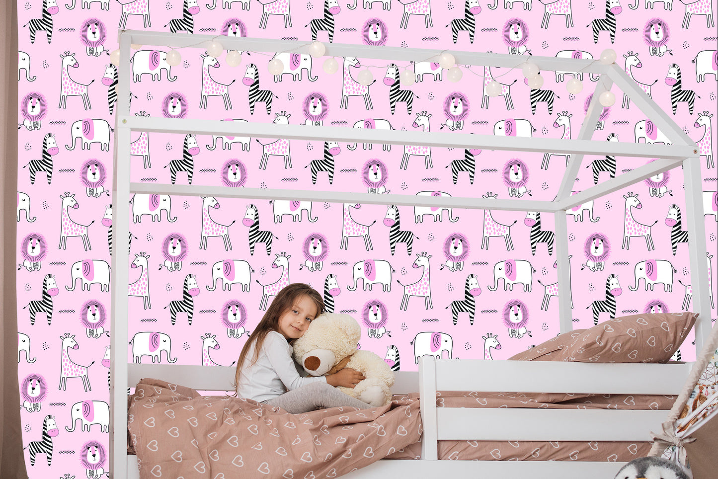 Wallpaper Lions, Giraffes