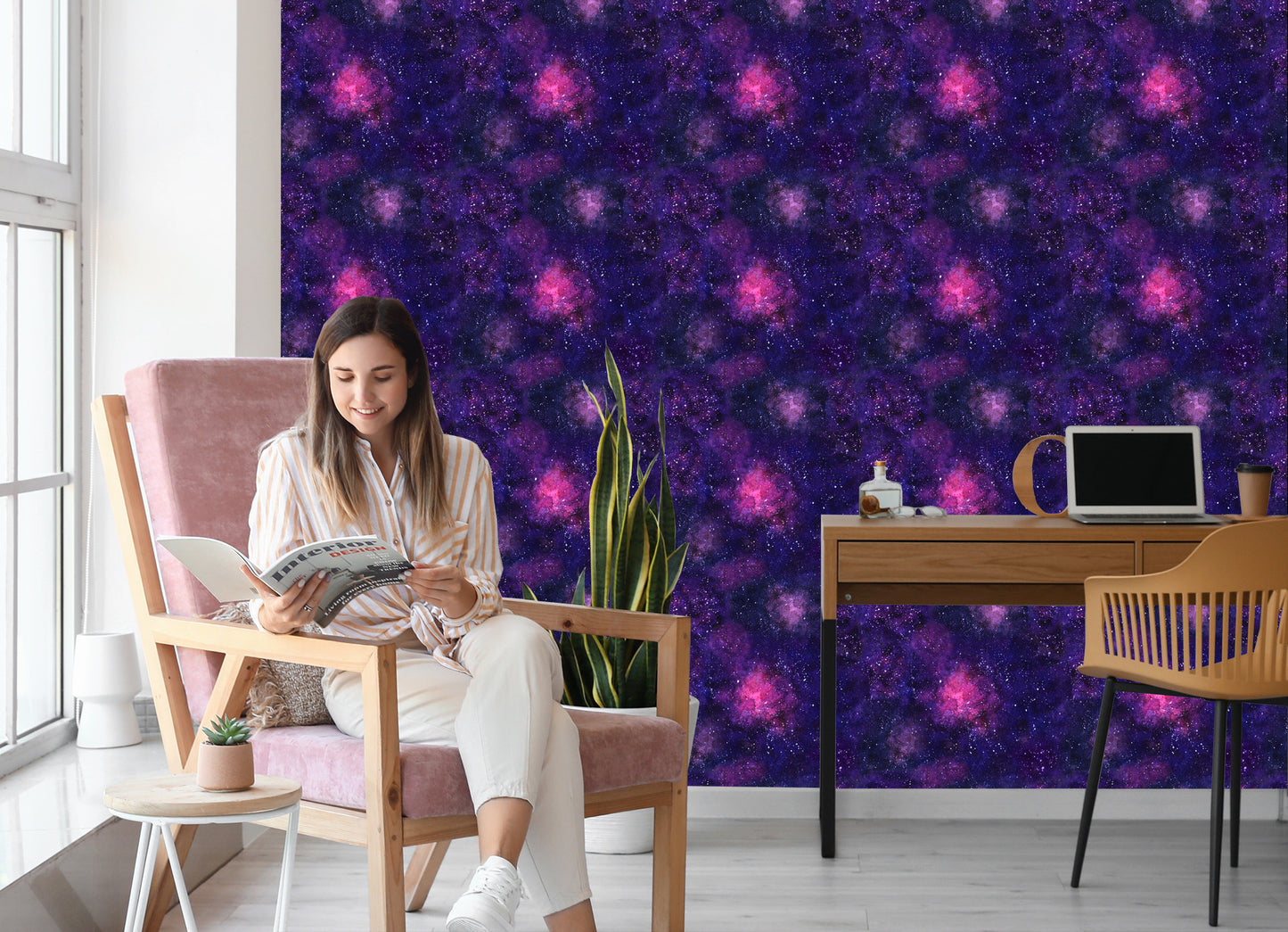 Wallpaper Violet Cosmic Fog
