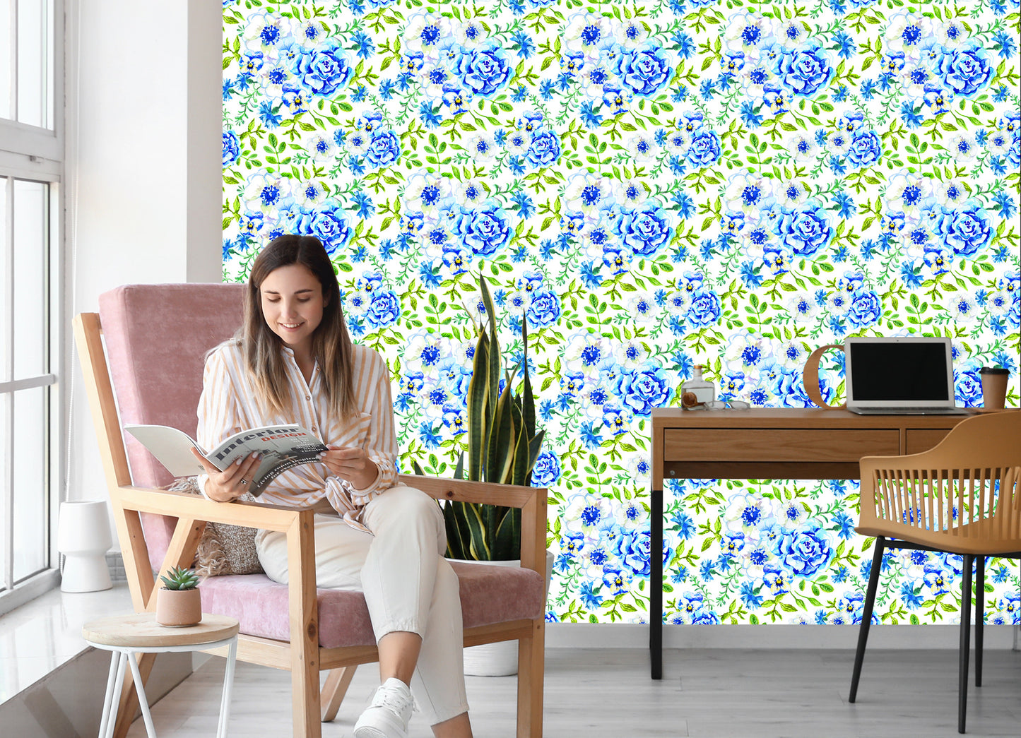 Wallpaper Roses, Buttercups, Cornflowers And Pansies