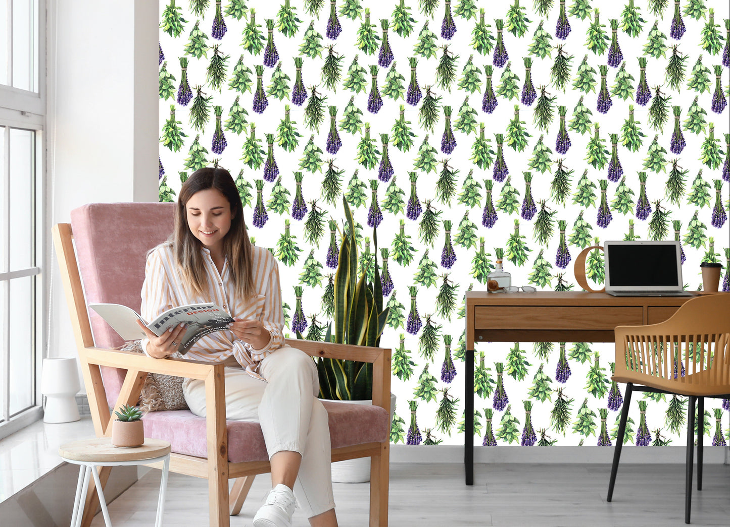 Wallpaper Bouquets Of Lavender Plants