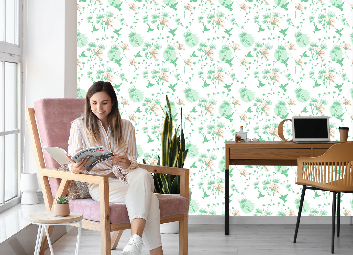 Wallpaper Dandelion Birds And Flowers